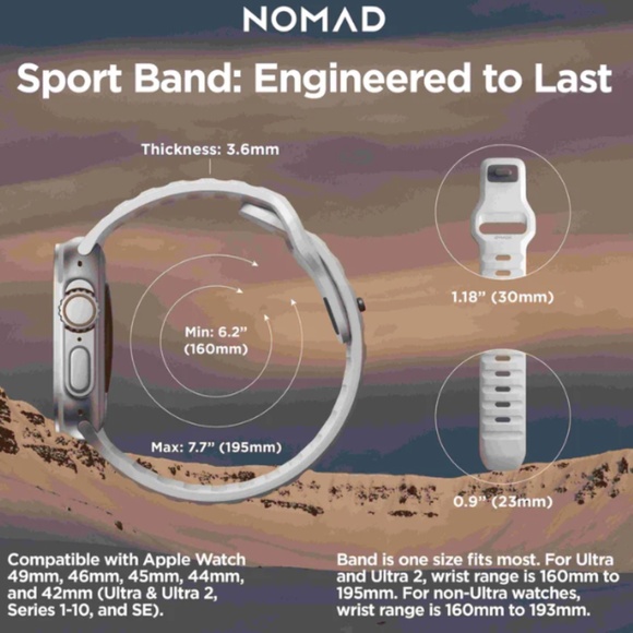 Nomad Sky Blue Sport Band - Picture 3 of 4